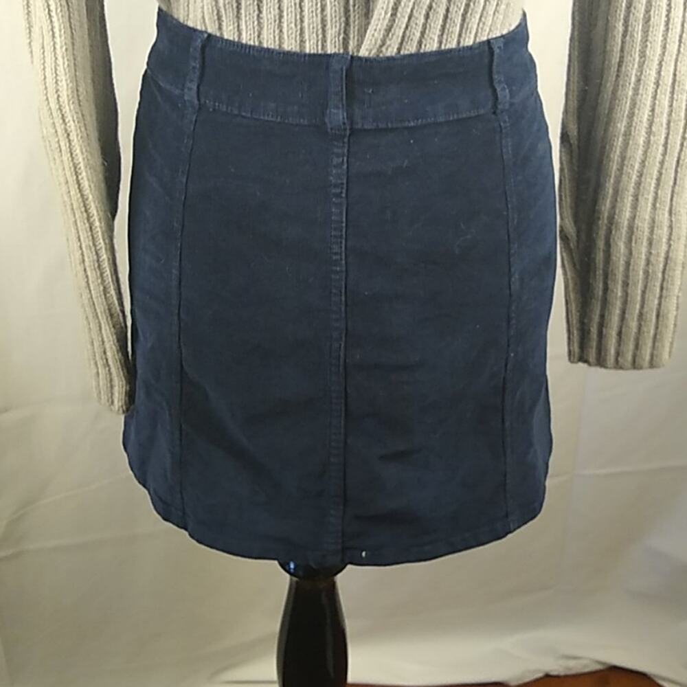 BDG Navy Needlecord Mini Skirt Size 2 - Picture 6 of 12